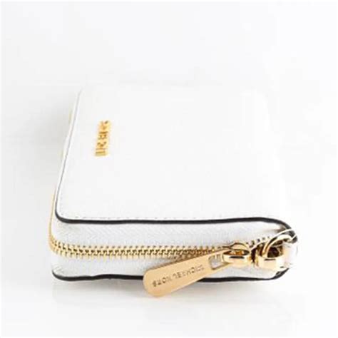 michael kors optic white pebbled wallet|white mk wallet.